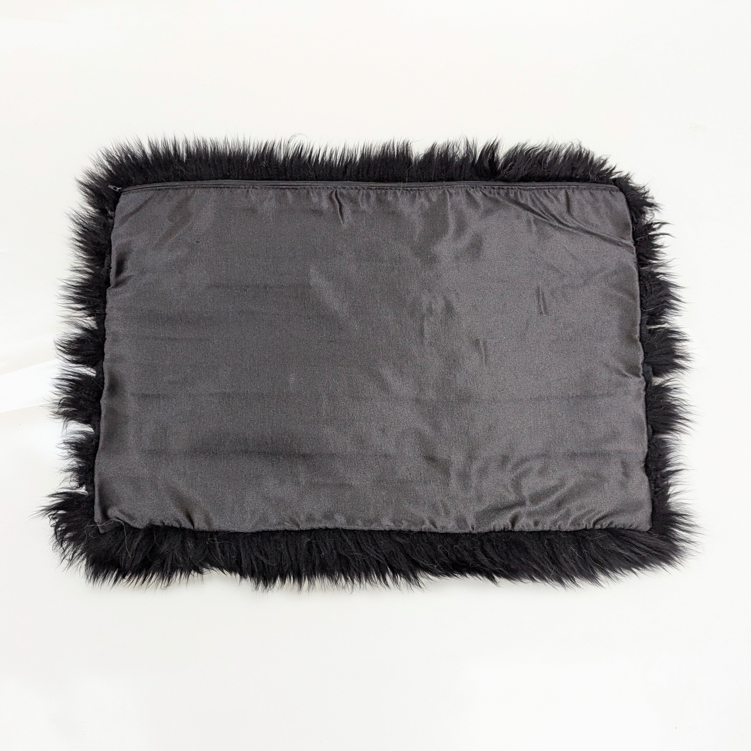 Sheepskin & Sateen Cushion Cover