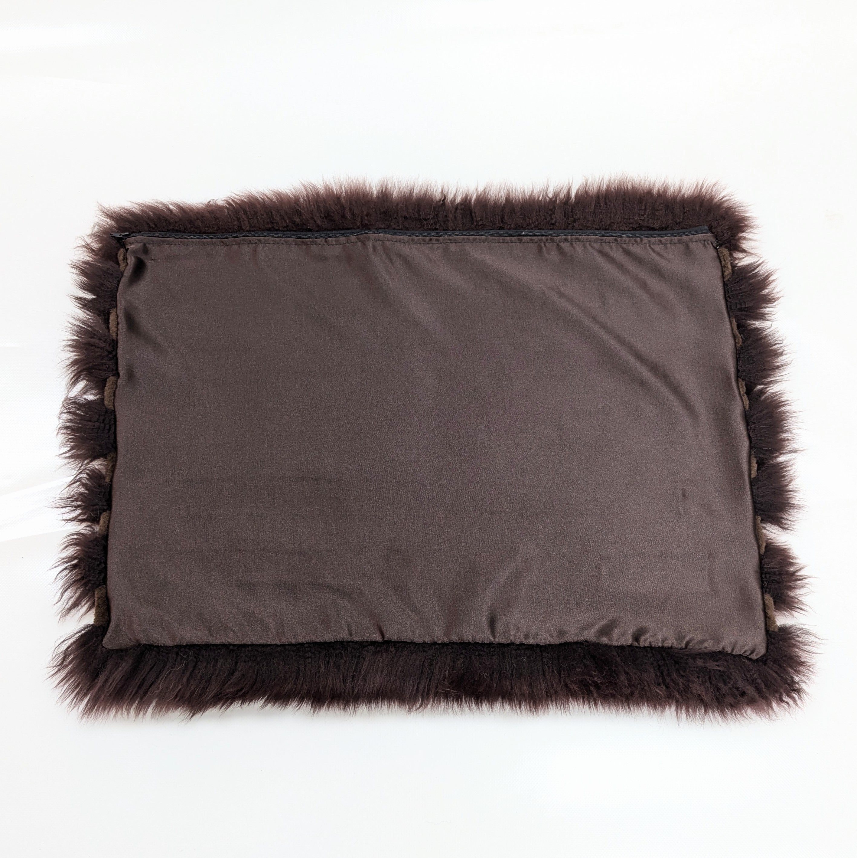 Sheepskin & Sateen Cushion Cover