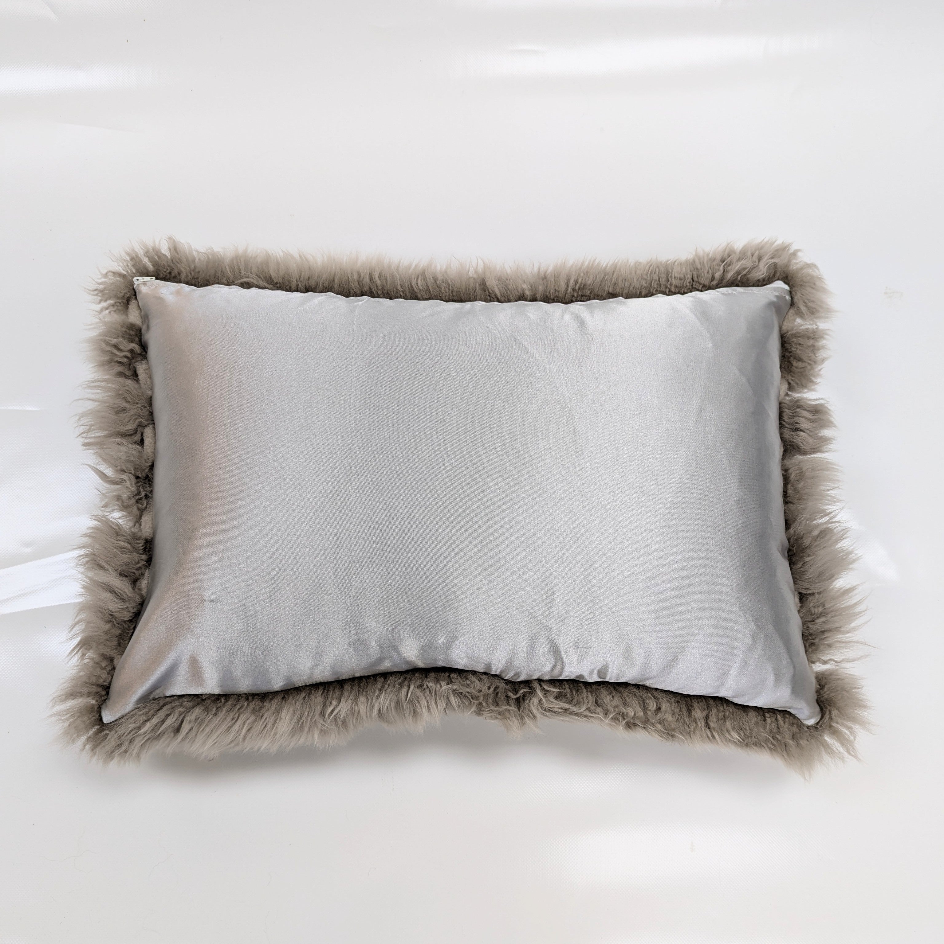 Sheepskin & Sateen Cushion Cover